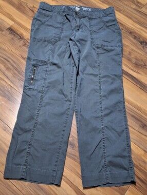 Sonoma Womens 14 Straight Mid Rise Cargo Pants Hiking Outdoor Granola Gorp Camp